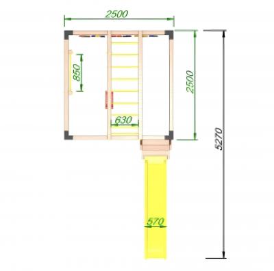 Ahşap Fonksiyonlu Tırmanma Çocuk Parkı