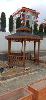 Ahşap Altıgen Kamelya Gazebo